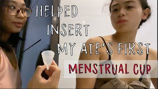 HELPED MY ATE INSERT HER FIRST MENSTRUAL CUP  WARN