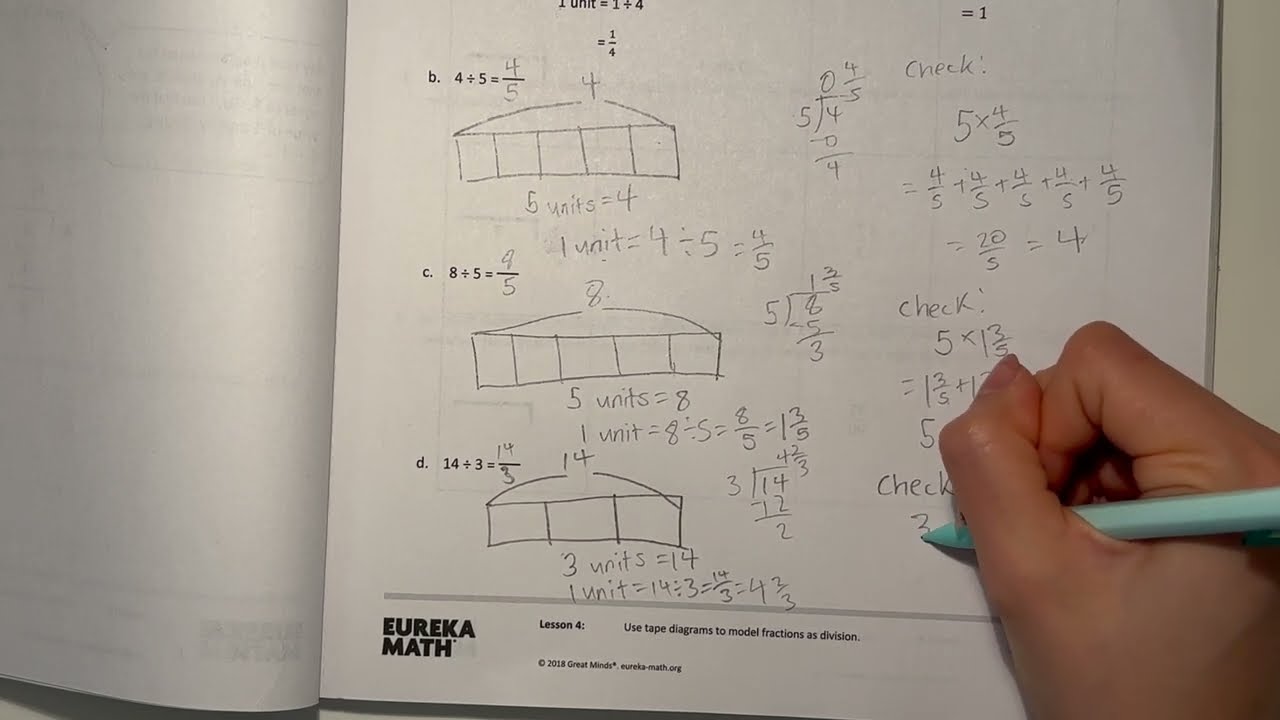 Eureka Math Grade 5 Module 4 Lesson 4 Homework | #answers #mathwithaubrey