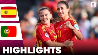 Spain vs Portugal | Highlights | UEFA Women's Nations League 08-04-2025