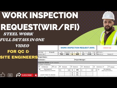 How To Submit Work Inspection Request| Request For Inspection|Important Attachments for WIR|QAQC