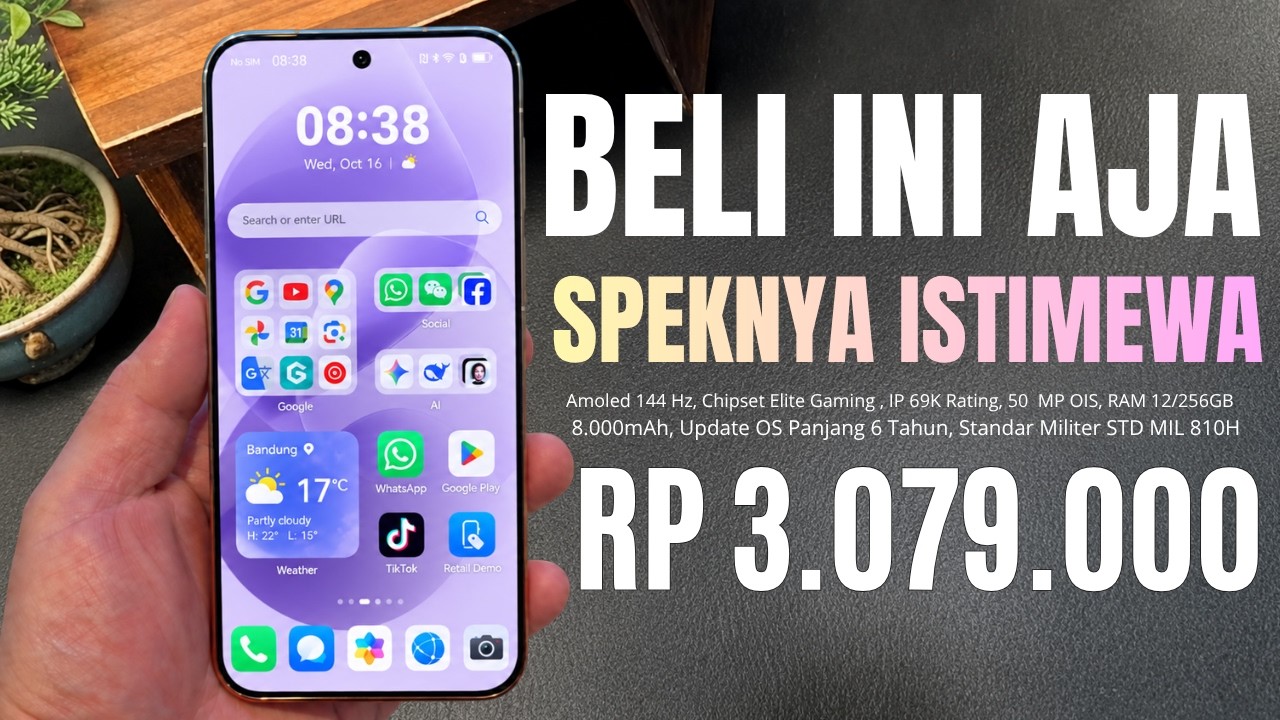 GAK ADA LAWAN, PILIHAN TERBAIK‼️RAM 12/256 GB, 8000 MAH - HP 3 JUTAAN TERBAIK OKTOBER 2026