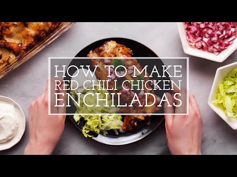 Red Chicken Chili Enchiladas
