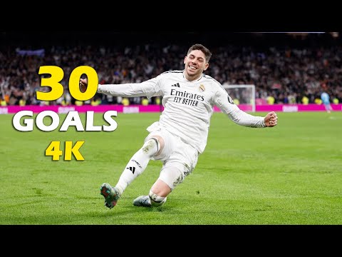 Federico Valverde All 30 Goals for Real Madrid ● 4K 🎬