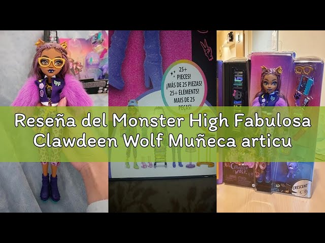 Vídeo relacionado con Monster High Fabulosa Clawdeen Wolf Muñeca articulada con Mascota Crescent, Conjunto de Moda y Accesorios, Juguete +4 años (Mattel HRP65)