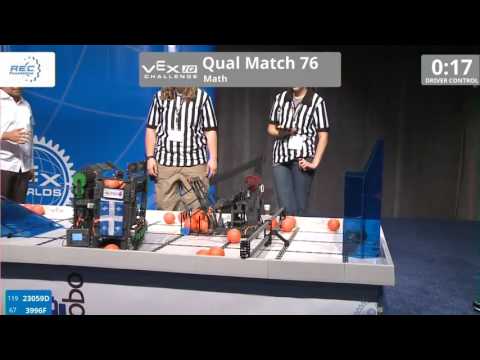VEX Worlds 2016 - VEXIQ Middle School - Math - Qual 76 (23059D 3996F) 53