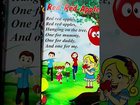 Red Red apples poem | Nursery Rhymes #shorts