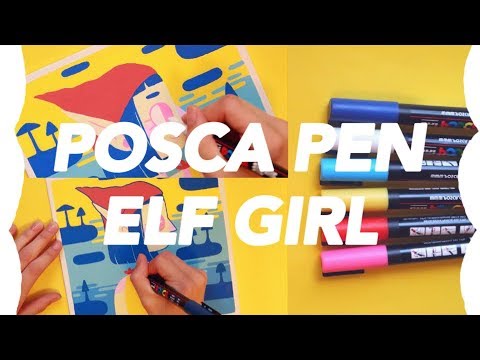 SQUARE CANVAS // POSCA PEN SPEEDPAINT