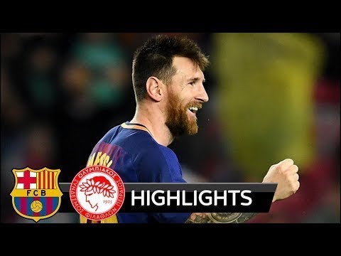 Barcelona vs Olympiakos 3-1 - All Goals & Highlights- UEFA Champions League - 18 octobre 2017 HD