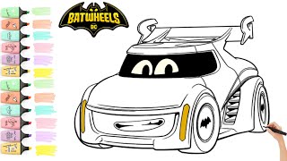 Coloring Batwheels Redbird Coloring Page | Coloring video for kids and toddlers #coloring #batwheels