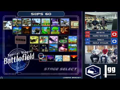 S@PS 60 Melee Doubles - nevets + MurkyWaters (Red) vs Weezy + Adolf Fitzler (Blue) - Losers Semis