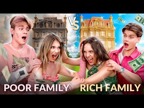 Reiche Familie vs arme Familie werden Nachbarn! Gutes Mädchen vs böses Mädchen