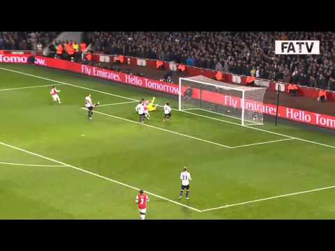 Cracking Santi Cazorla goal, Arsenal vs Tottenham Hotspur - FA Cup Third Round