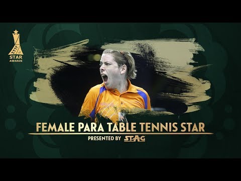 2018 ITTF Star Awards | Kelly van Zon - Female Para Table Tennis Star presented by Stag