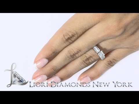 ER-0076 - 1.75 Carat H-VS2 Princess Cut Natural Diamond Engagement Ring 14k White Gold