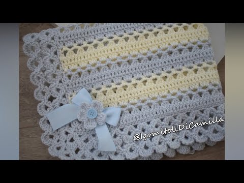 Crochet blanket in two colors
