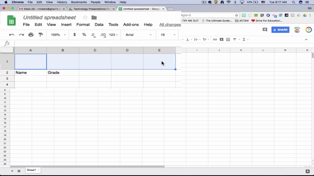 Google Sheets: Make a 