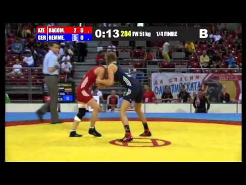 WWJC2013 / Patimat Bagomedova - Nina Hemmer (GER) - FW 51 kg - 1/4 final