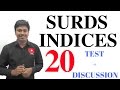 SURDS AND INDICES 20 IMPORTANT QUESTIONS