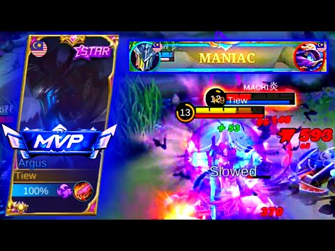 EPIC COMEBACK! JUNGLER ARGUS DELETES META HEROES | ARGUS HYPERCARRY GAMEPLAY!! | MOBILE LEGENDS