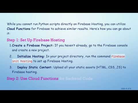 How to Run Python Scripts with Firebase Hosting