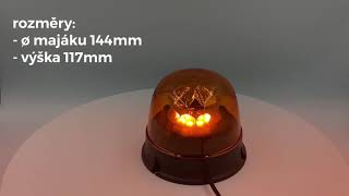 LED maják, 12-24V, 10x1, 8W, oranžový, pevná montáž, ECE R65 R10