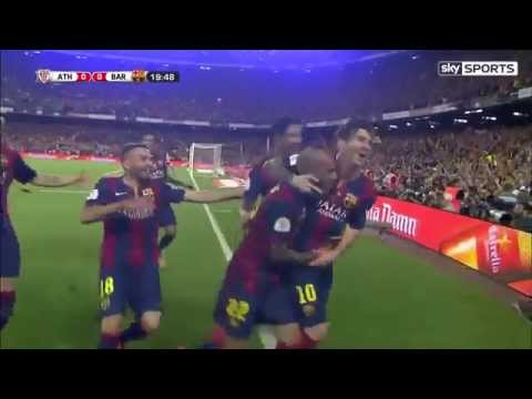 O único ponto em que Neymar supera Messi está no primeiro gol sobre o  Villarreal, o mais feio