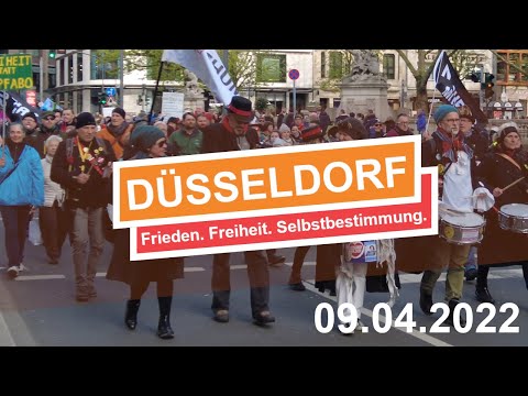 DEMO in DÜSSELDORF am 09.04.2022 - Frieden. Freiheit. Selbstbestimmung. [4K]