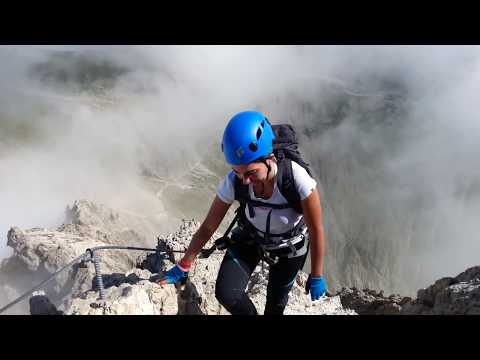 ferrata Roda de Vael - Michele ed Elisabetta fra le nuvole