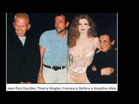 Il creatore di moda Azzedine Alaïa e la bellissima Francesca Dellera