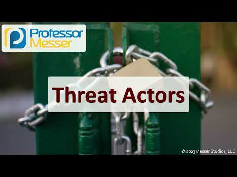 Threat Actors - CompTIA Security+ SY0-701 - 2.1