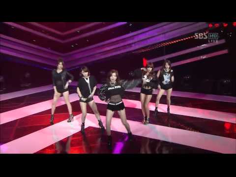 엠블랙,포미닛 - Cause I Said So, I Just Wanna F, Love Stoned.(110904.인기가요.)