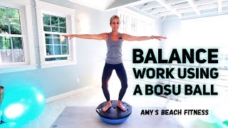 Bosu Ball Workout at Home for Balance - 20 MIN