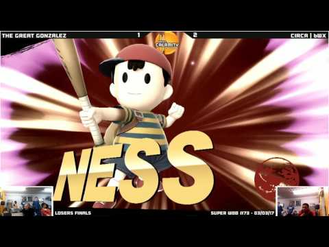 WBB #73  The Great Gonzalez ness vs Circa  6WX Sonic   Losers Finals   Smash 4 Singles