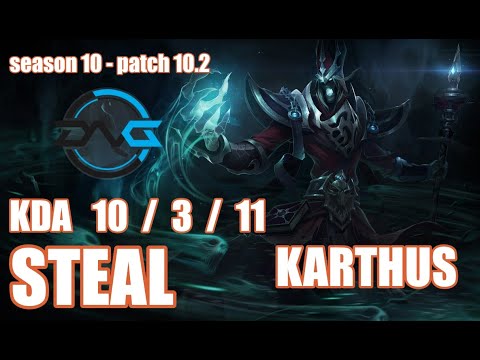【韓国サーバー/GM/DUO Evi】DFM STEAL カーサス(Karthus) VS エリス(Elise) JG - Patch10.2 KR Ranked【LOL】