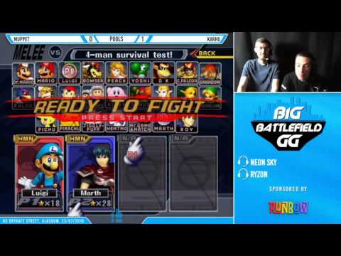 Big Battlefield Pools - Muppet (Luigi) vs Karhu (Marth)