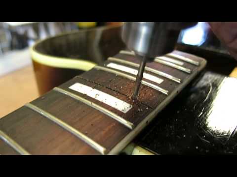 KAY Barney Kessel Artist Drilling Access Hole into Neck Pocket