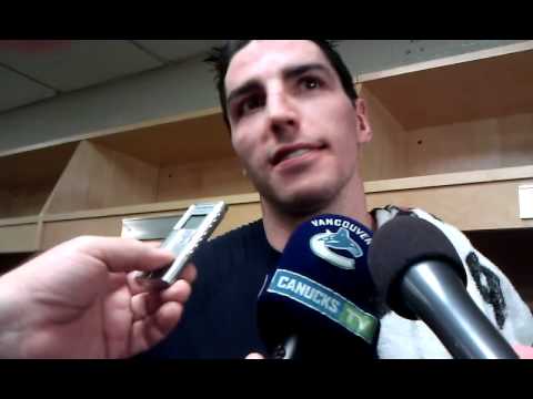 Alex Burrows after Canucks end Wings 23 game home winning streak