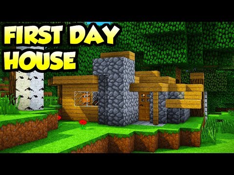 Minecraft Starter House Tutorial Built in Survival (How to Build Guide) Video