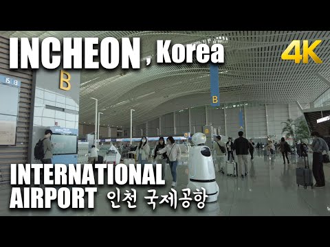 [4K] 1h de caminhada na Coreia, aeroporto internacional de INCHEON (ASMR)