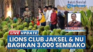 Aksi Bagi-bagi Sembako NU dan Lions Club Jaksel, Gelar Berkah Ramadhan di Pesantren Ekonomi Ukhuwah