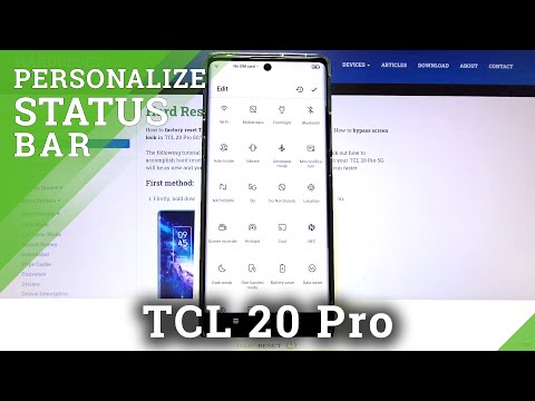 How to Adjust Notification Bar Shortcuts on TCL 20 Pro 5G – Top Bar Settings