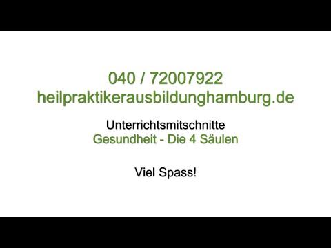 Heilpraktikerausbildung Hamburg – Gesundheit: Die 4 Säulen