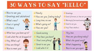 30 Ways to Say HELLO - 30 Useful English Greetings for English Learners