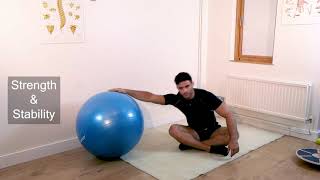 Core strength and stability exercise with ball, sideways (118)