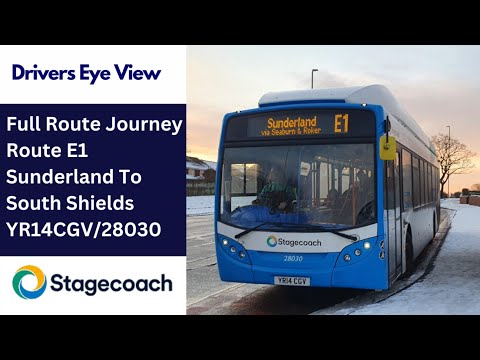 DEV: FULL ROUTE JOURNEY | Stagecoach NE Bus Route E1 - Sunderland To South Shields | YR14CGV/28030