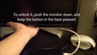 Dell 2009WT 20 Monitor Unlock and Adjustment