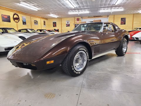 1974 Dark Brown Big Block 4spd Corvette Stingray For Sale Video