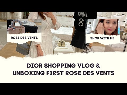 Dior Shopping Vlog and luxury Unboxing first Dior jewelry Rose des Vents bracelet  #rosedesvents