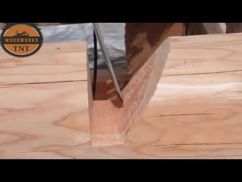 Extreme Fast Unusual Wooden House Build Skills, Amazing Intelligent Log Home Building Process