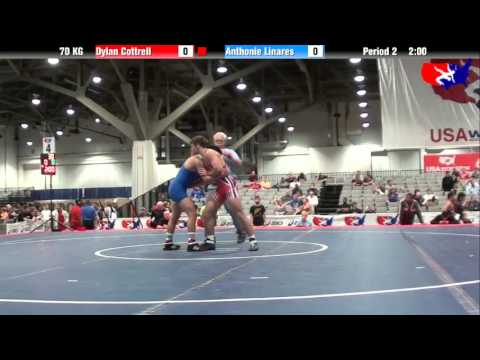 Dylan Cottrell vs. Anthonie Linares at 2013 Junior Nationals - FILA - GR